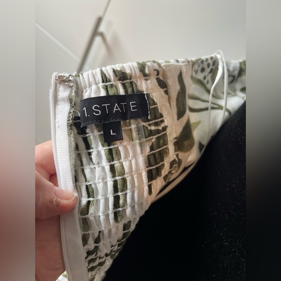 NWT 1. State Keyhole Halter Maxi Dress in Floral Sea Spray Green - Picture 15 of 16